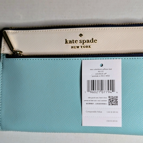 Kate Spade New York Staci Medium Double Zip Wristlet NWT - Picture 7 of 7